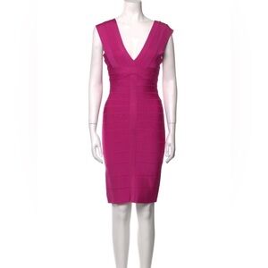Herve Leger Pink Mini Dress
